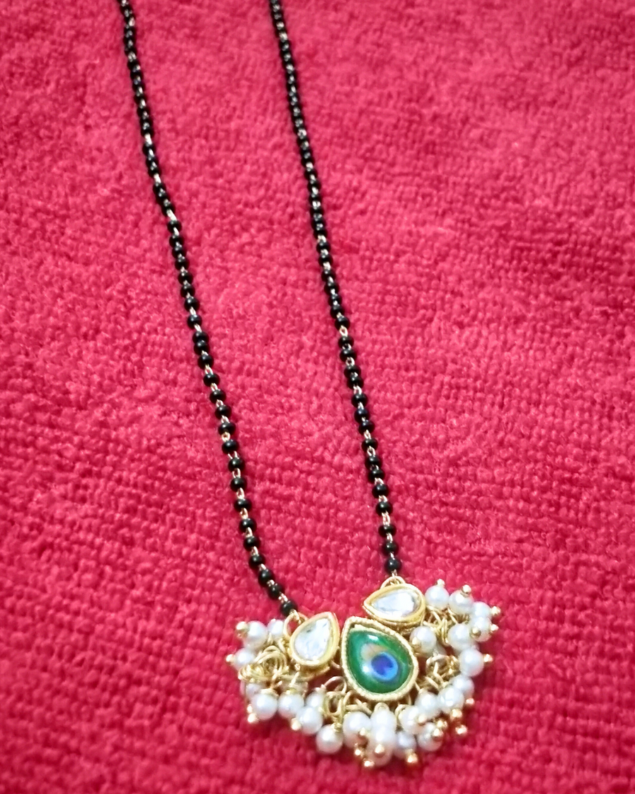 Kundan stone with Peacock Kundan Manglasutra