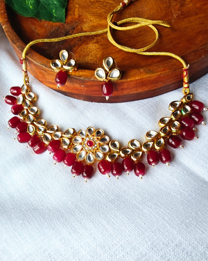 Red Kundan Necklace