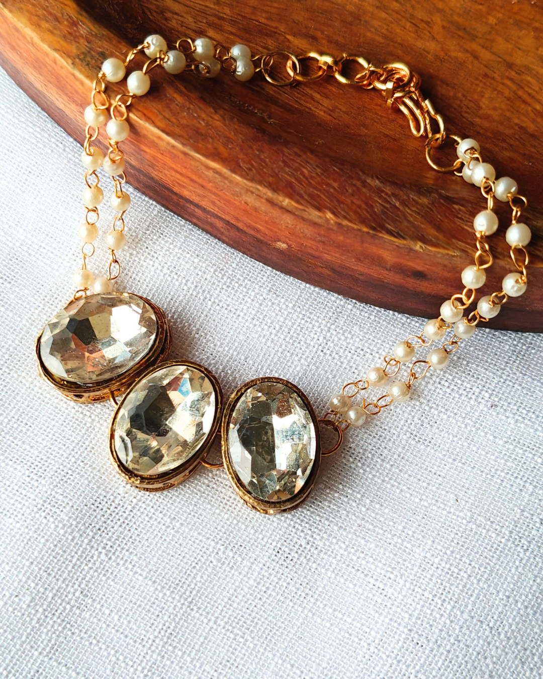 Kundan Moti Bracelet