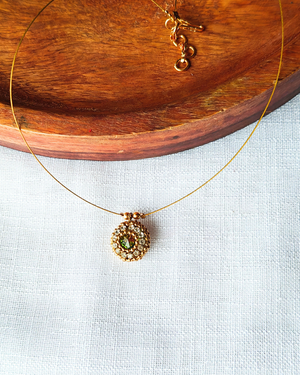 Peacock Daimand Invisible Necklace