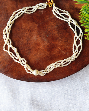 Pearl Weave Elegance Necklace