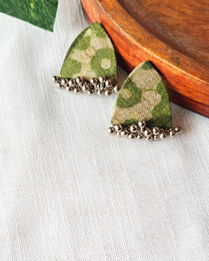 Green Fabric earring