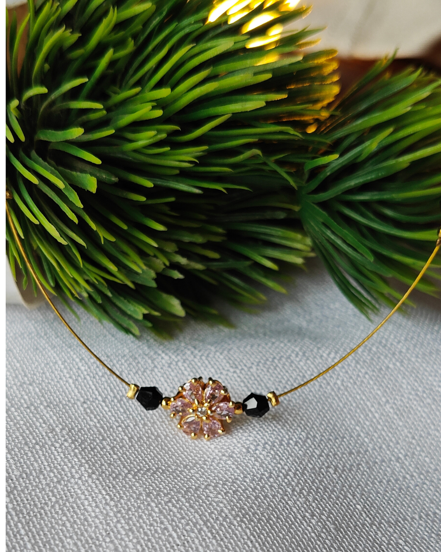 Pink Stone Invisible Mangalsutra