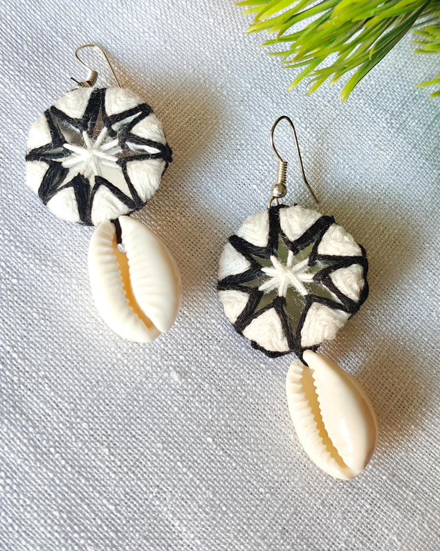 Noor Shell Mirror Earrings.