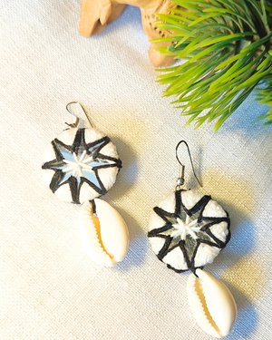 Noor Shell Mirror Earrings.