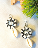 Noor Shell Mirror Earrings.