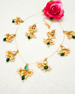 kundan invisible necklace