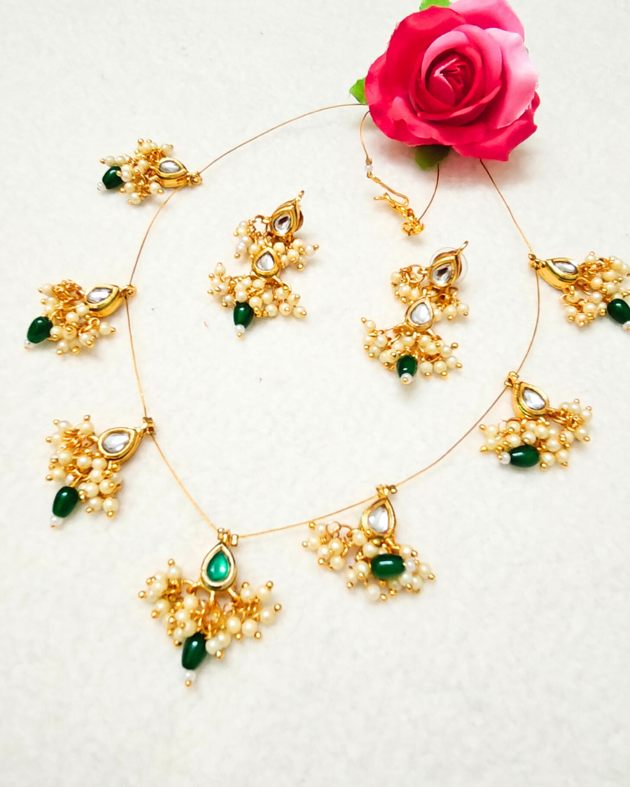 kundan invisible necklace